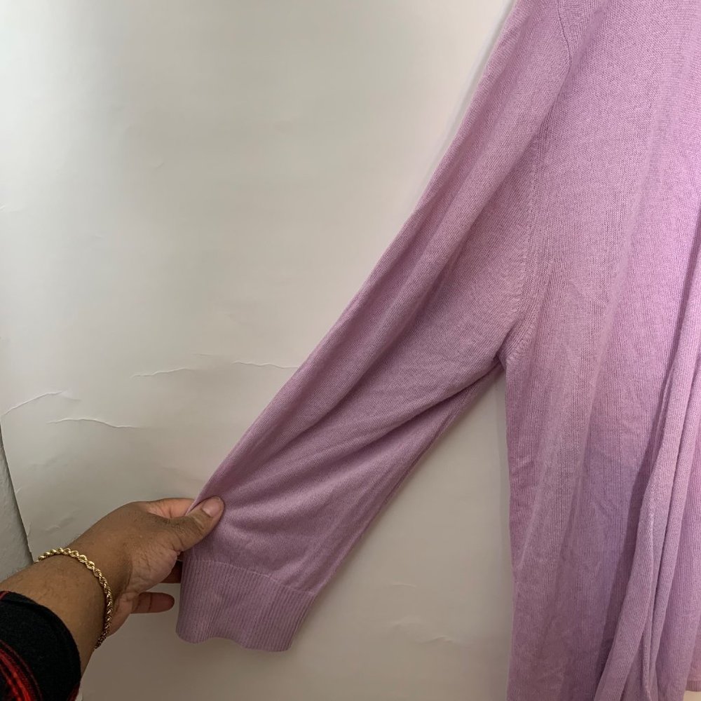 Ann Taylor Cardigan Sweater Women's Size XL Purple Knit Long Sleeve Lightweight - Picture 7 of 11